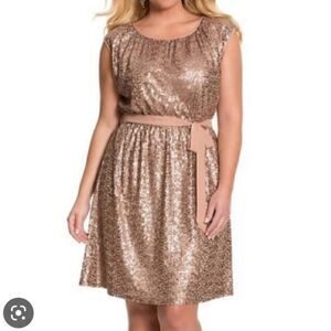 LANE BRYANT Bronze Sequin Dress - Size 18/20‎